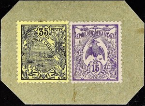 50 centimů - typ se dvěma známkami 35 a 15 centimů ND (1914).
