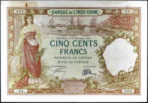500 francs December 27, 1927.