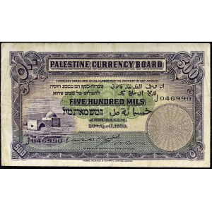 500 Mil Type Palestine 20. April 1939.
