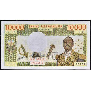 10000 Franken Typ Empire centrafricain 1978.