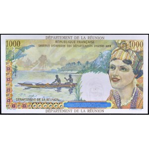 20 new francs overprinted on 1000 francs type Union française ND (1971).
