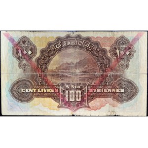 100 Pfund mit Randvermerk Libanon 1939.