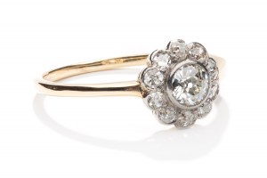 Diamantový prsteň zo 40. rokov 20. storočia.