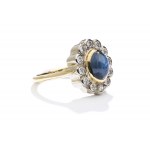 Ring with sapphire and diamonds XX/XXI century.