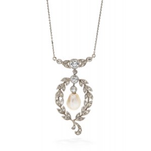Perlový a diamantový náhrdelník z 30. let 20. století.