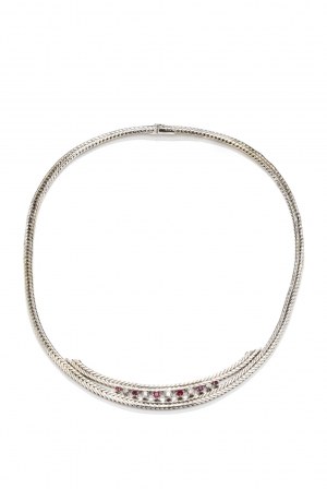 Halskette mit Rubinen und Diamanten 2. Hälfte 20. Jahrhundert.