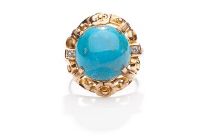 Ring with turquoise 2nd half of 20th century.