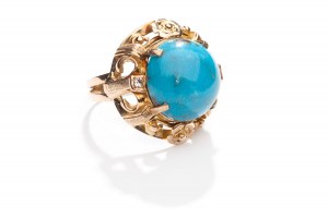 Ring with turquoise 2nd half of 20th century.