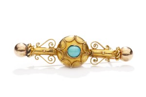 Brooch with turquoise early 20th century, Russia