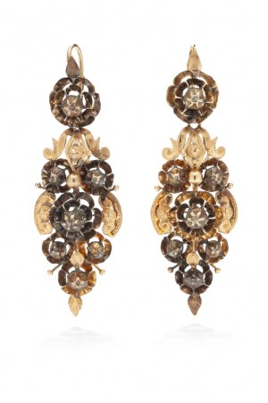 Biedermeier earrings circa mid-19th century.