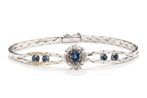 Bracelet with diamonds and sapphires 2nd half of 20th century.