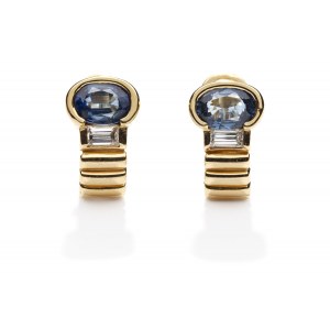 Earrings with sapphires and diamonds early 21st century, France