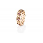 Ring with rubies and diamonds XX/XXI century.