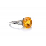 Ring with yellow sapphire late 20th century.
