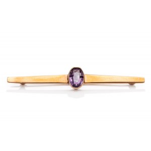 Brooch with amethyst 1920s, Warsaw