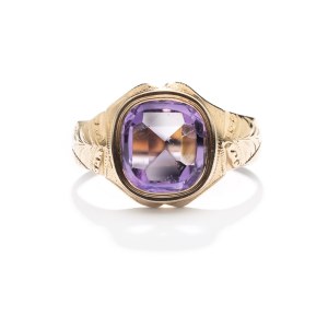 Signet ring with amethyst 19th/20th century, Austria-Hungary