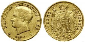 Itálie, 20 lir, 1809, Milán