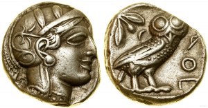 Grécko a posthelenistické obdobie, tetradrachma, asi 454-404 pred n. l.