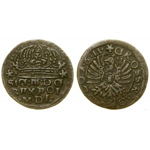 Polonia, penny - falsificazione d'epoca, 1611