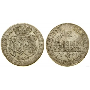 Pologne, 1/12 thaler (dwugrosz), 1763 FWôF, Dresde