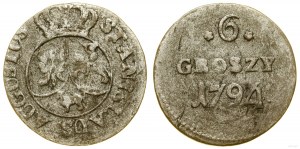 Poľsko, 6 groszy, 1794, Varšava