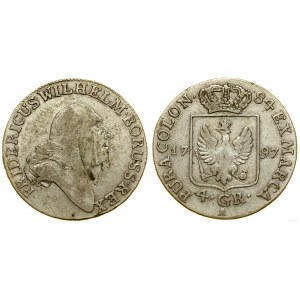 Nemecko, 4 haliere (1/6 toliarov), 1797 A, Berlín