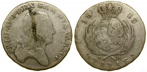 Pologne, deux zlotys (1/3 de thaler), 1813 IB, Varsovie
