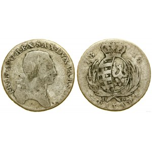 Polonia, due zloty (1/3 di tallero), 1814 IB, Varsavia