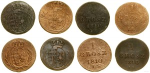 Polska, zestaw: 4 x 1 grosz, 1810, Warszawa