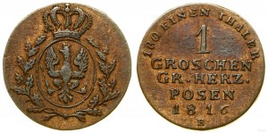 Poľsko, 1 grosz, 1816 B, Wrocław