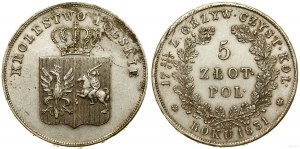 Polska, 5 złotych, 1831 KG, Warszawa