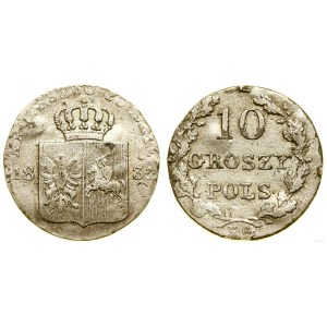 Pologne, 10 groszy, 1831 KG, Varsovie