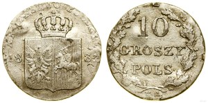 Pologne, 10 groszy, 1831 KG, Varsovie