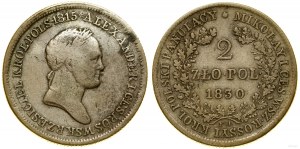 Polen, 2 Zloty, 1830 FH, Warschau