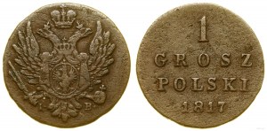 Polska, 1 grosz, 1817 IB, Warszawa