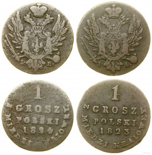 Polska, zestaw 2 x 1 grosz, Warszawa