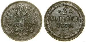 Poland, 2 kopecks, 1860 BM, Warsaw