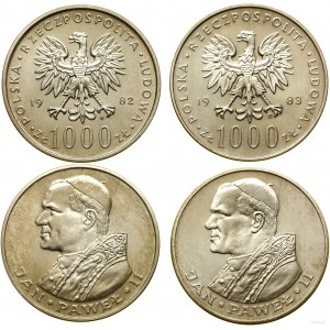 Poland, set: 2 x 1,000 zlotys, 1982 and 1983, Warsaw