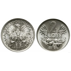 Pologne, 2 zlotys, 1970, Varsovie