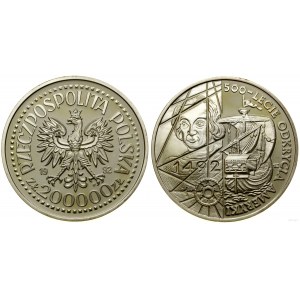 Pologne, 200.000 PLN, 1992, Varsovie