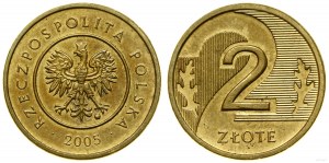 Pologne, 2 zlotys, 2005, Varsovie