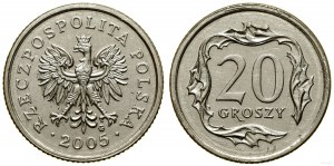 Poľsko, 20 groszy, 2005, Varšava