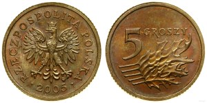 Polonia, 5 groszy, 2005, Varsavia