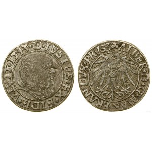 Kniežacie Prusko (1525-1657), groš, 1542, Königsberg