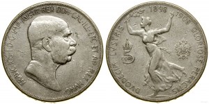 Rakúsko, 5 korún, 1908, Viedeň