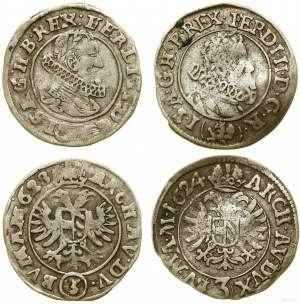 Tschechische Republik, Satz: 2 x 3 krajcars, 1624 und 1628, Prag