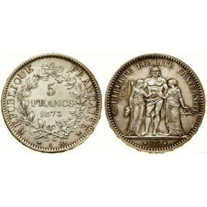 Francie, 5 franků, 1873 A, Paříž