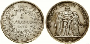 Francúzsko, 5 frankov, 1873 A, Paríž