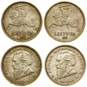 Litwa, zestaw: 2 x 5 litu, 1936, Kowno