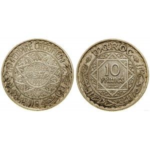 Maroko, 10 franků - SAMPLE, AH 1347 (1929), Paříž